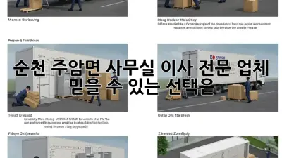 순천 주암면 사무실 이사 전문 업체, 믿을 수 있는 선택은?